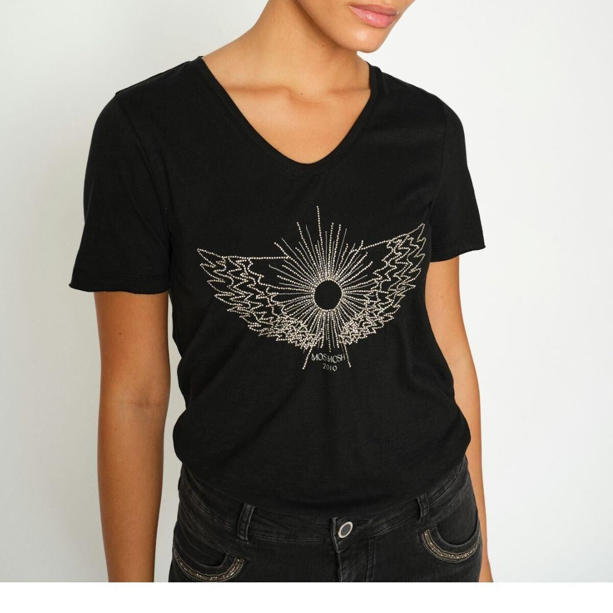 Mos Mosh MMGethi O-SS Glam Tee - Black