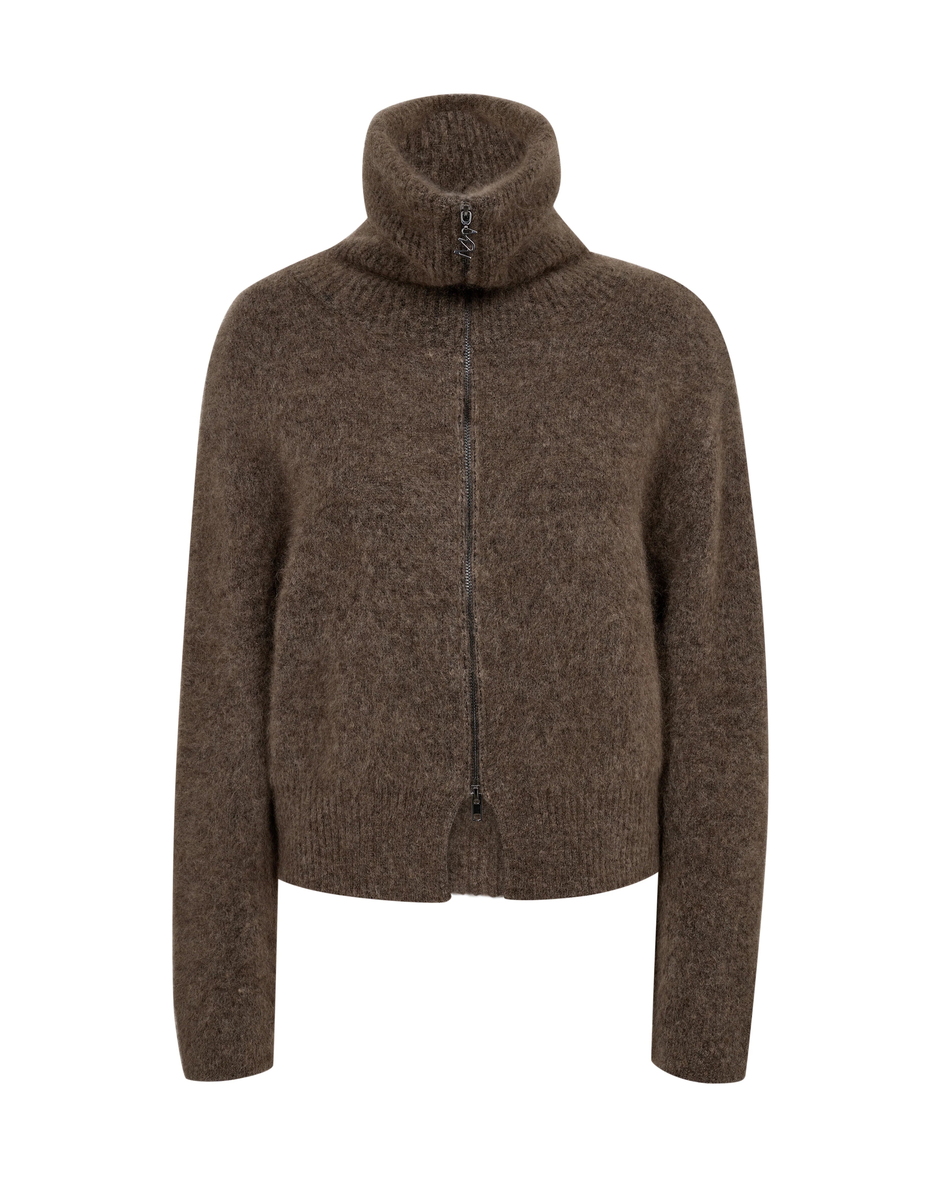 Mos Mosh MMHulda Knit Zip Cardigan - Bracken