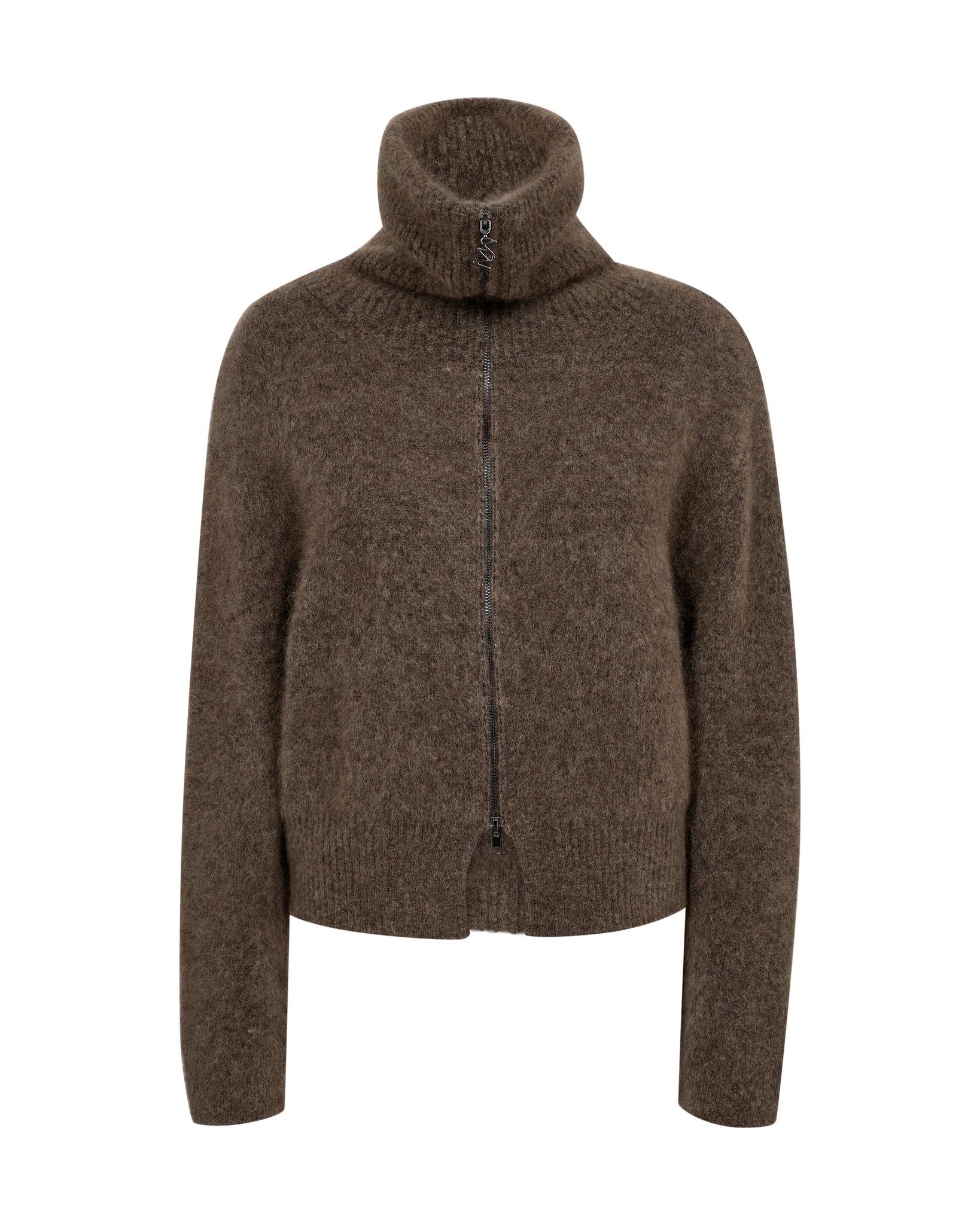 Mos Mosh MMHulda Knit Zip Cardigan - Bracken