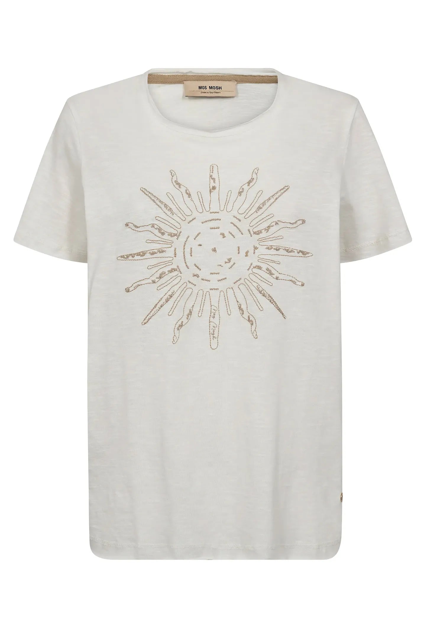 Mos Mosh MMLoren Embroidery Tee - Ecru