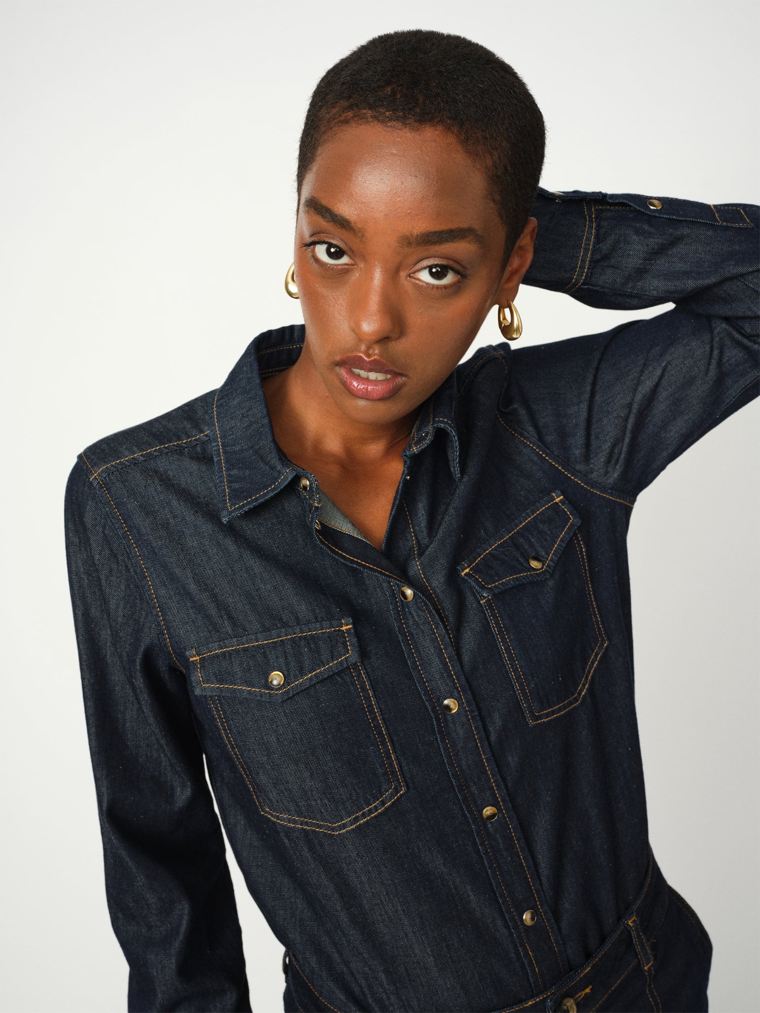 Mos Mosh MMNatalie Denim Shirt - Dark Blue