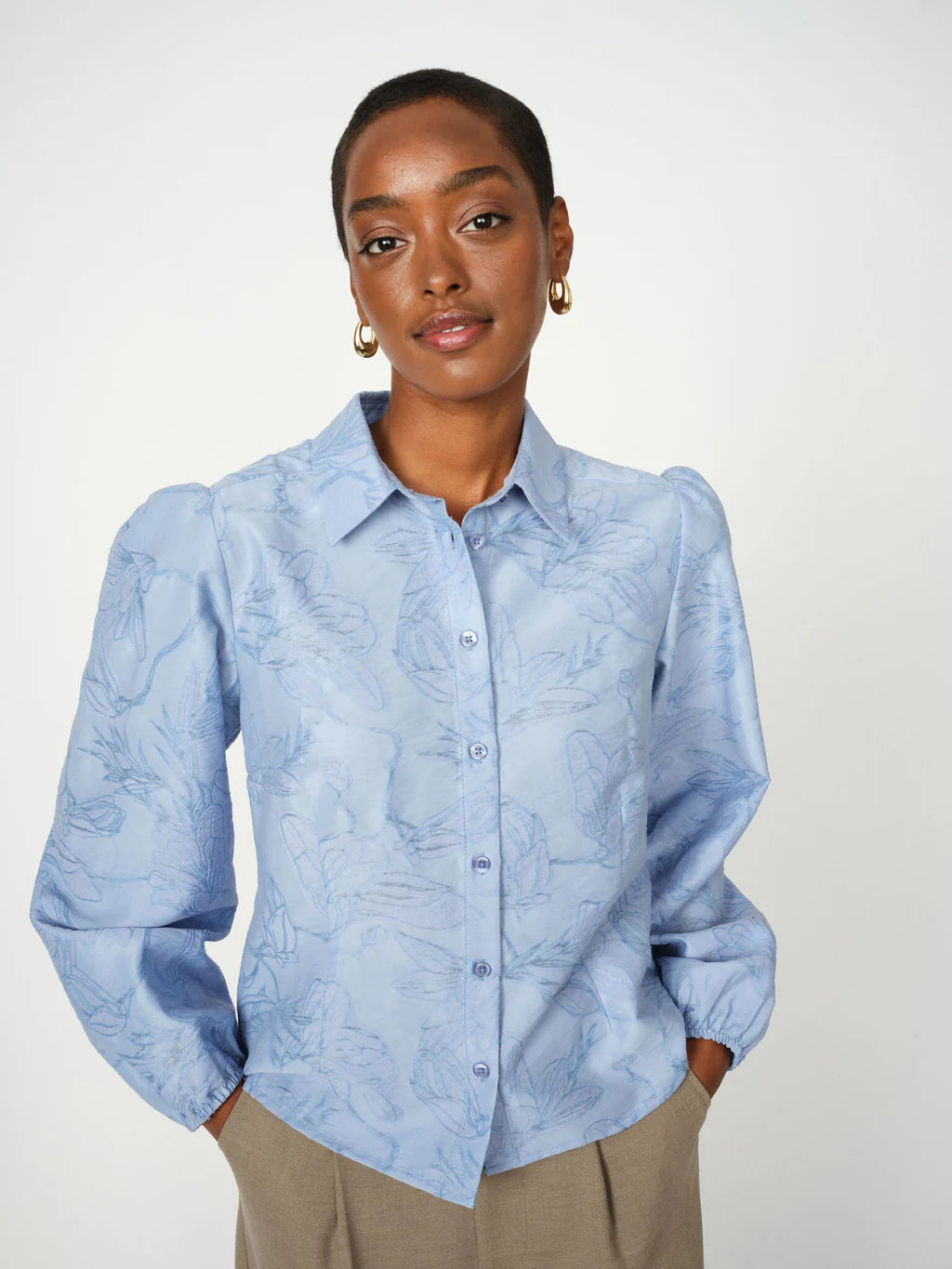 Mos Mosh MMRayl Tul Shirt - Brunnera Blue