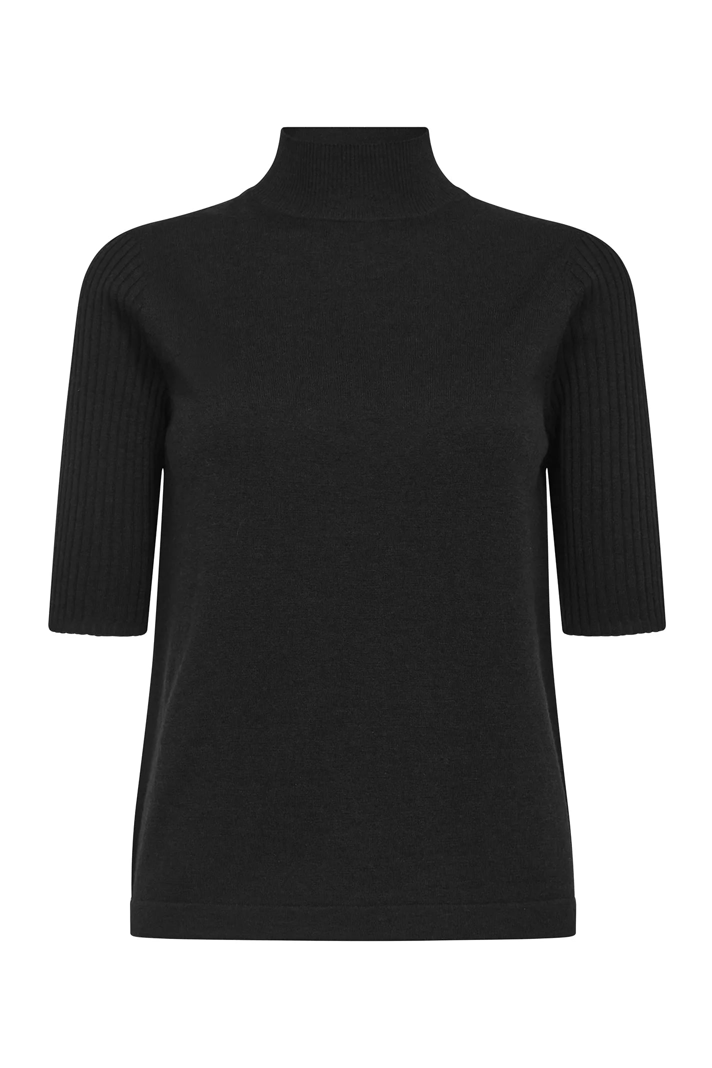 Mos Mosh MMRelena Turtleneck SS Knit - Black