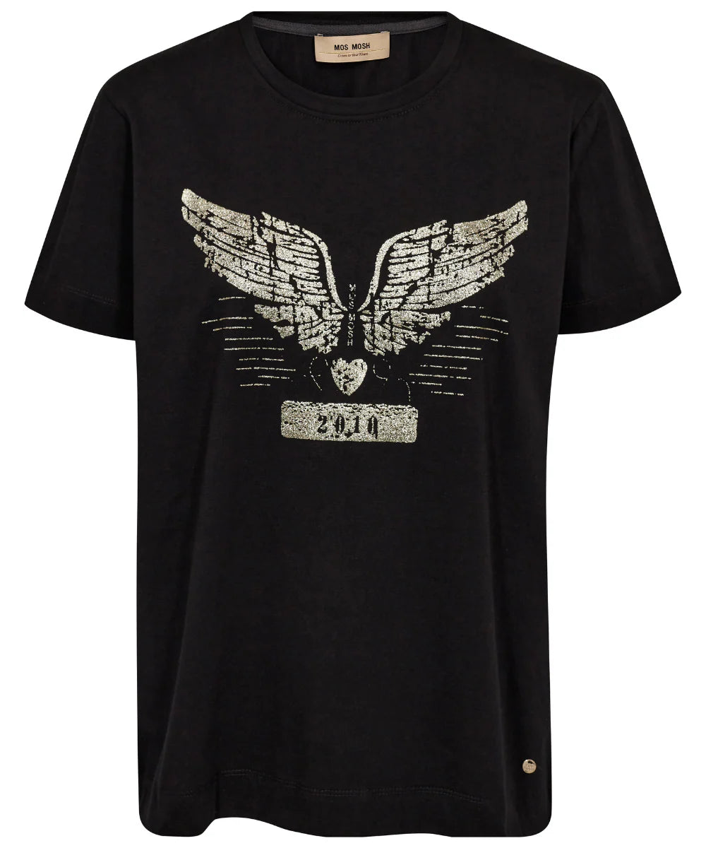 Mos Mosh MMTeja O-SS Deco Tee - Black