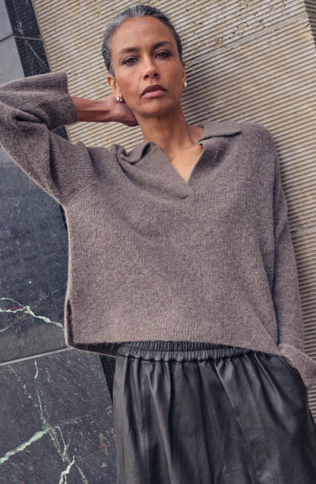 Mos Mosh MMThora Aidy Polo Knit - Falcon