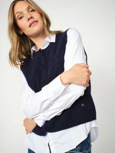 Mos Mosh MMAlmine Thora Knit Vest - Maritime Blue