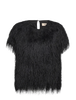 Mos Mosh MMBrim O-SS Faux Fur Tee - Black