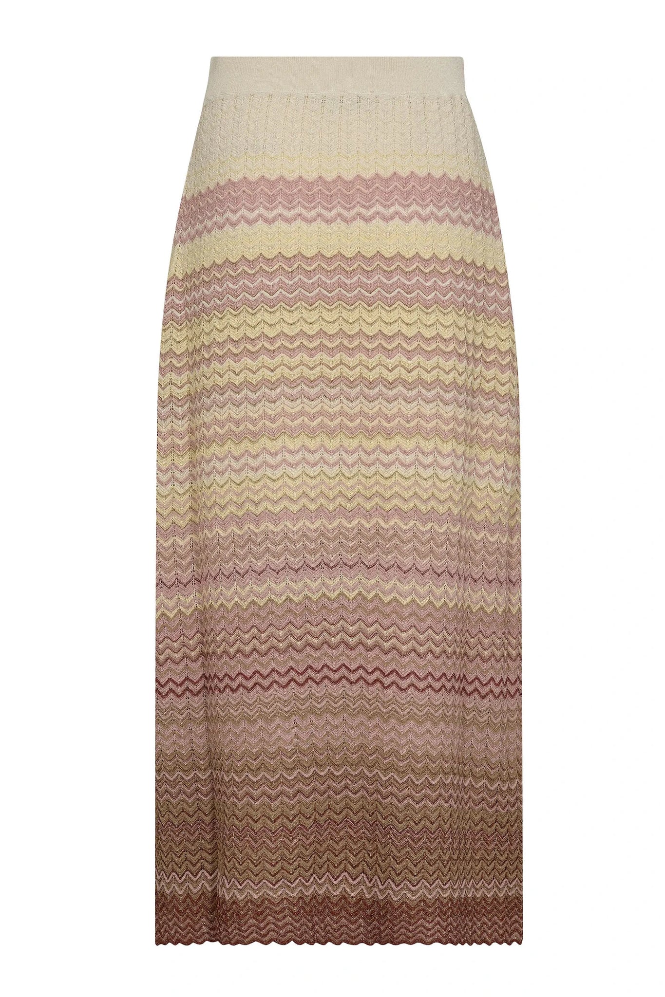 Mos Mosh MMHopi Zigzag Knit Skirt - Powder Pink