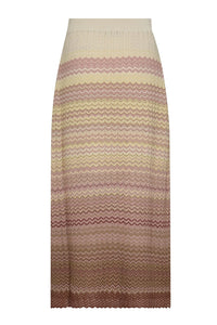 Mos Mosh MMHopi Zigzag Knit Skirt - Powder Pink