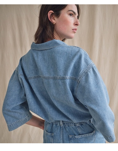 Mos Mosh MMMerla Deco Shirt - Light Blue Denim