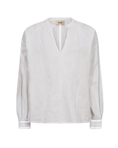 Mos Mosh MMZeina Linen Blouse - White