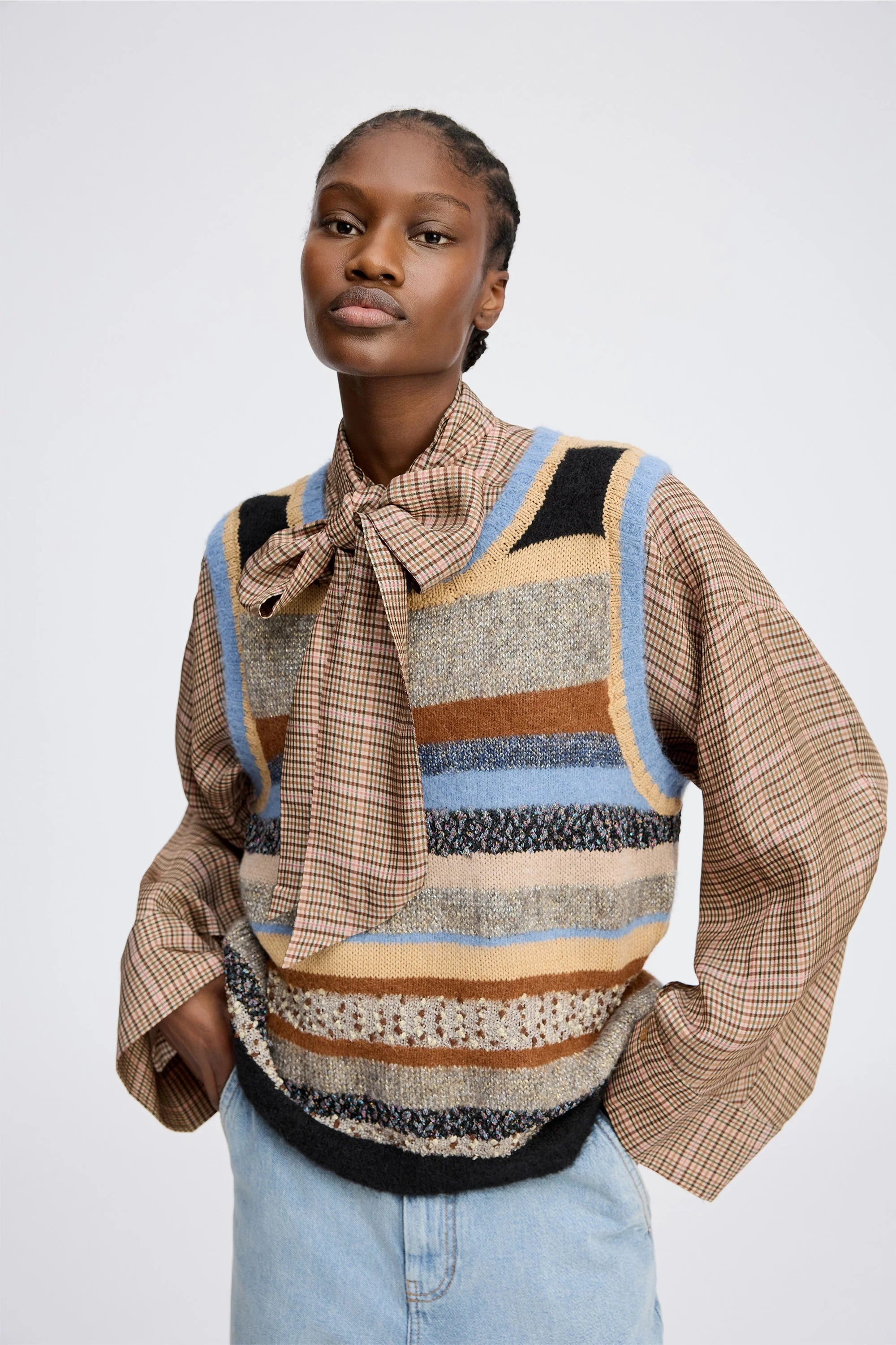 Munthe Lytti Strik Vest - Mix