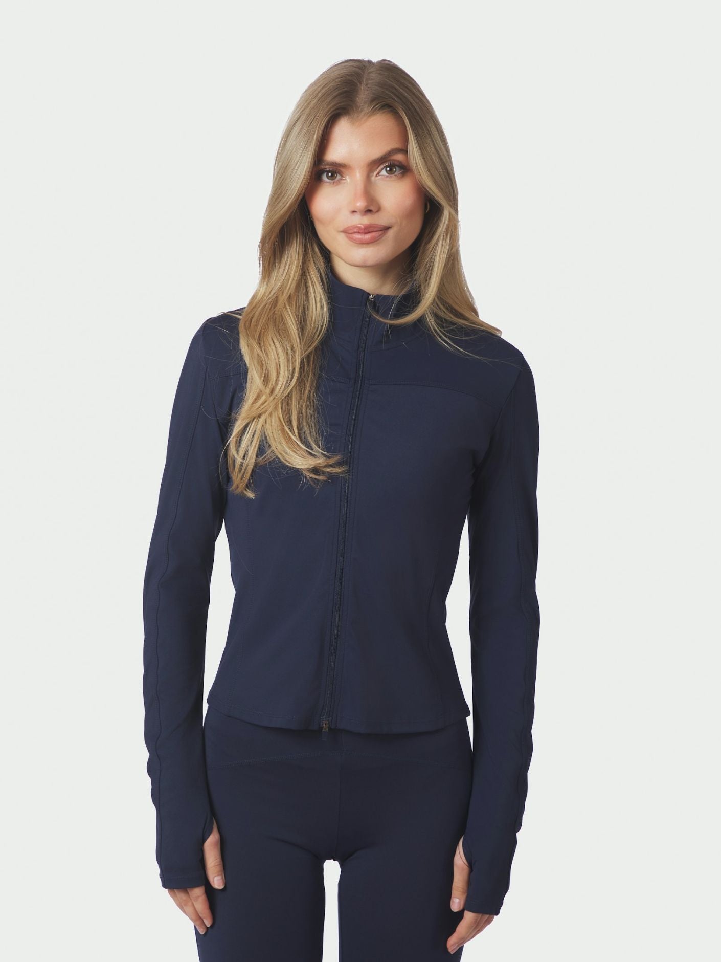 Neo Noir Nolana Zip Blouse - Navy