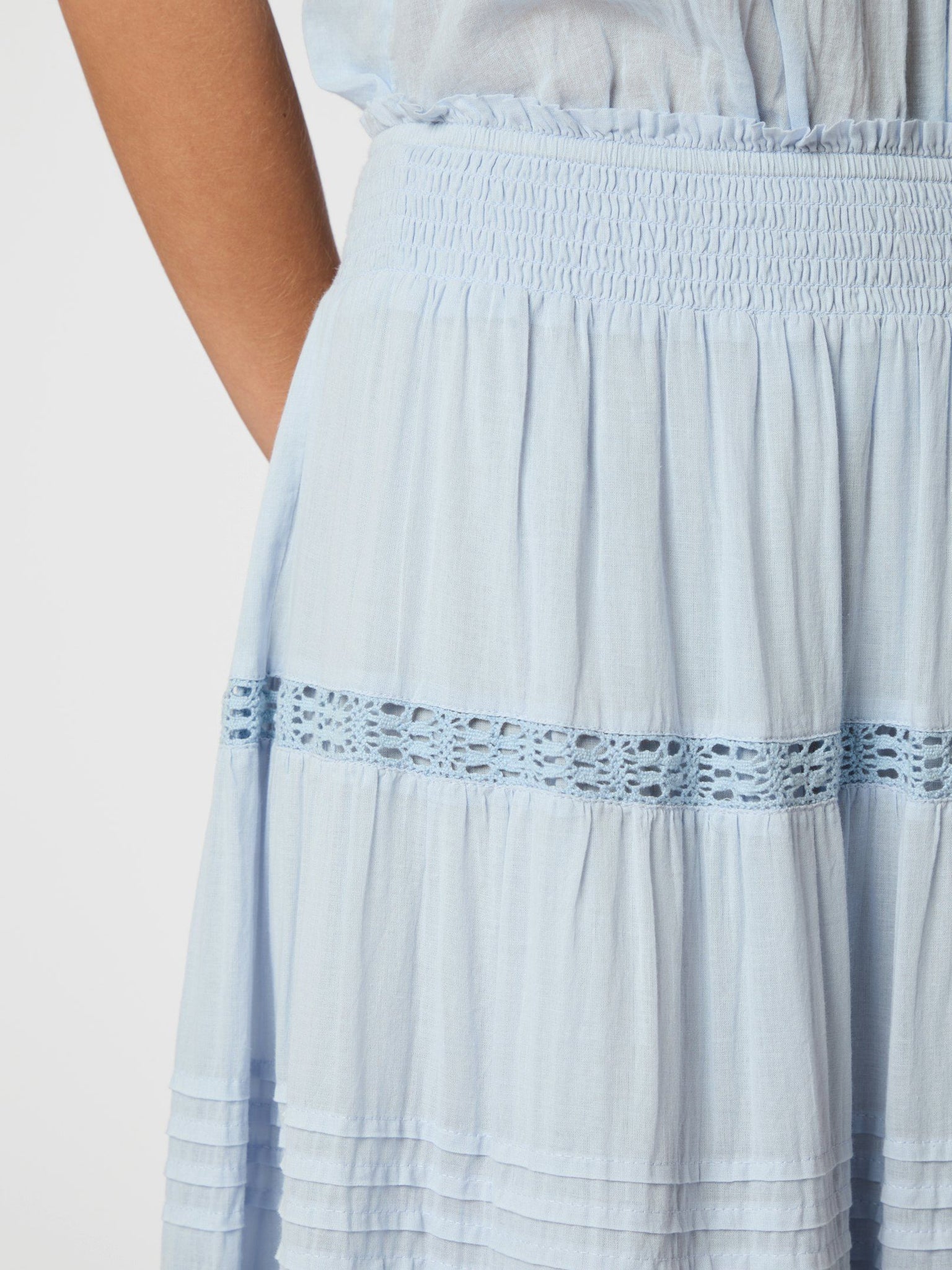 Neo Noir Felicia S Voile Skirt - Light Blue