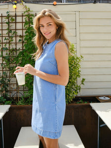 Neo Noir Livo Denim Dress - Light Blue
