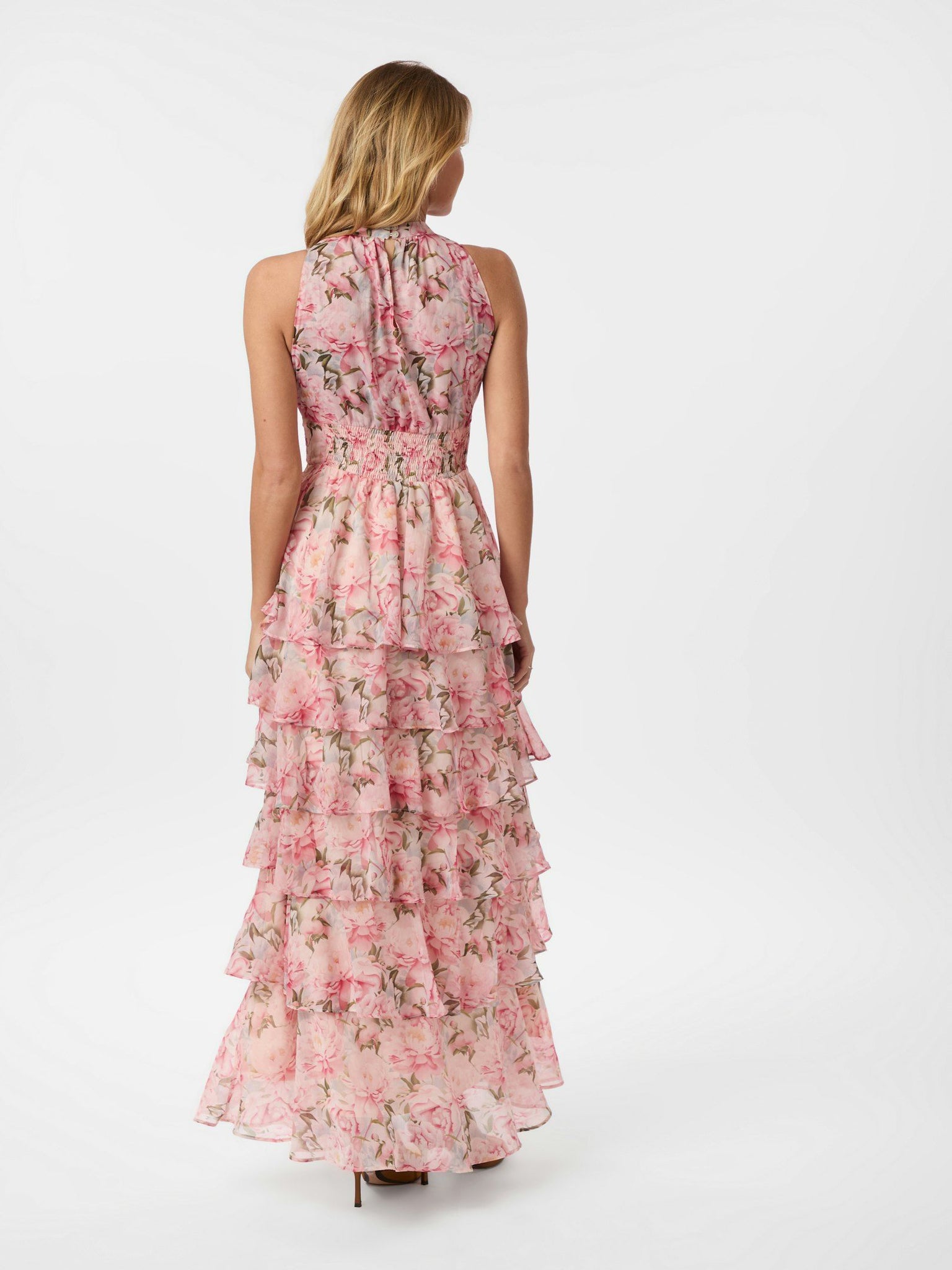 Neo Noir Matli Flower Chiffon Dress - Rose