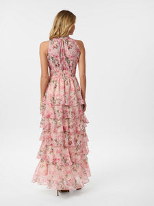 Neo Noir Matli Flower Chiffon Dress - Rose