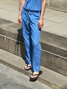 Neo Noir Sonar Linen Pants - Dusty Blue
