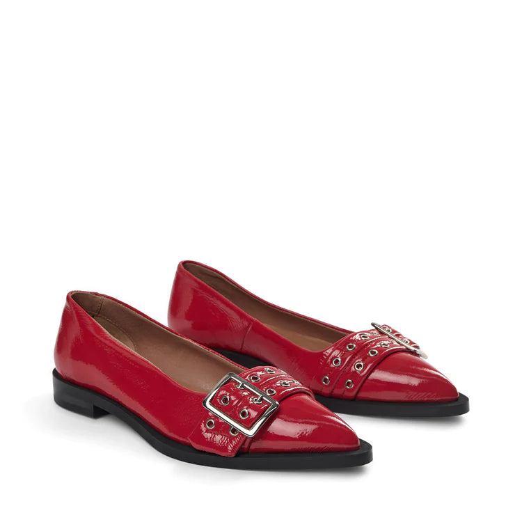 Pavement Saso Low Ballarina - Red Patent