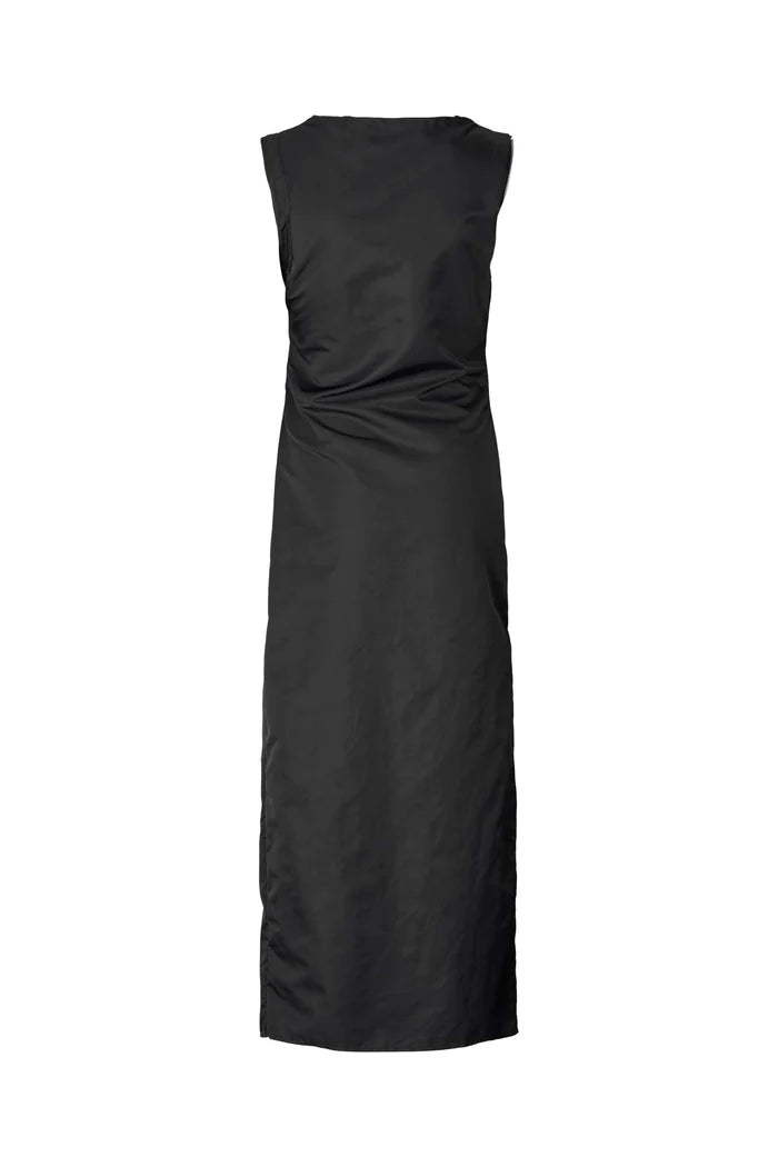 Rabens Saloner Alita Nylon Zipper Dress - Caviar Black