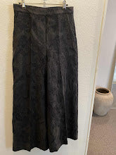 Rabens Saloner Cass Clipped Jacquard Wide Leg Pants - Pirate Black