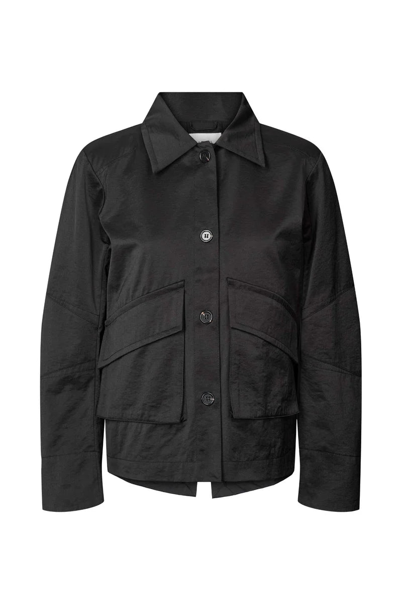 Rabens Saloner Charmaine Cotton Fusion Jacket - Pirate Black