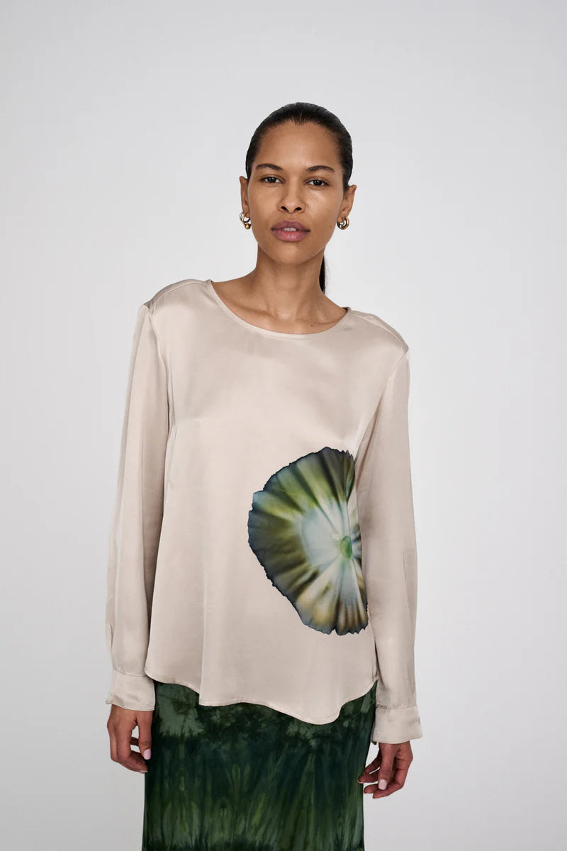 Rabens Saloner Ibi Bloom Blouse - Powder Combo