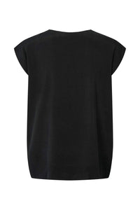 Rabens Saloner Rosalyn Sandwashed Blouse - Black