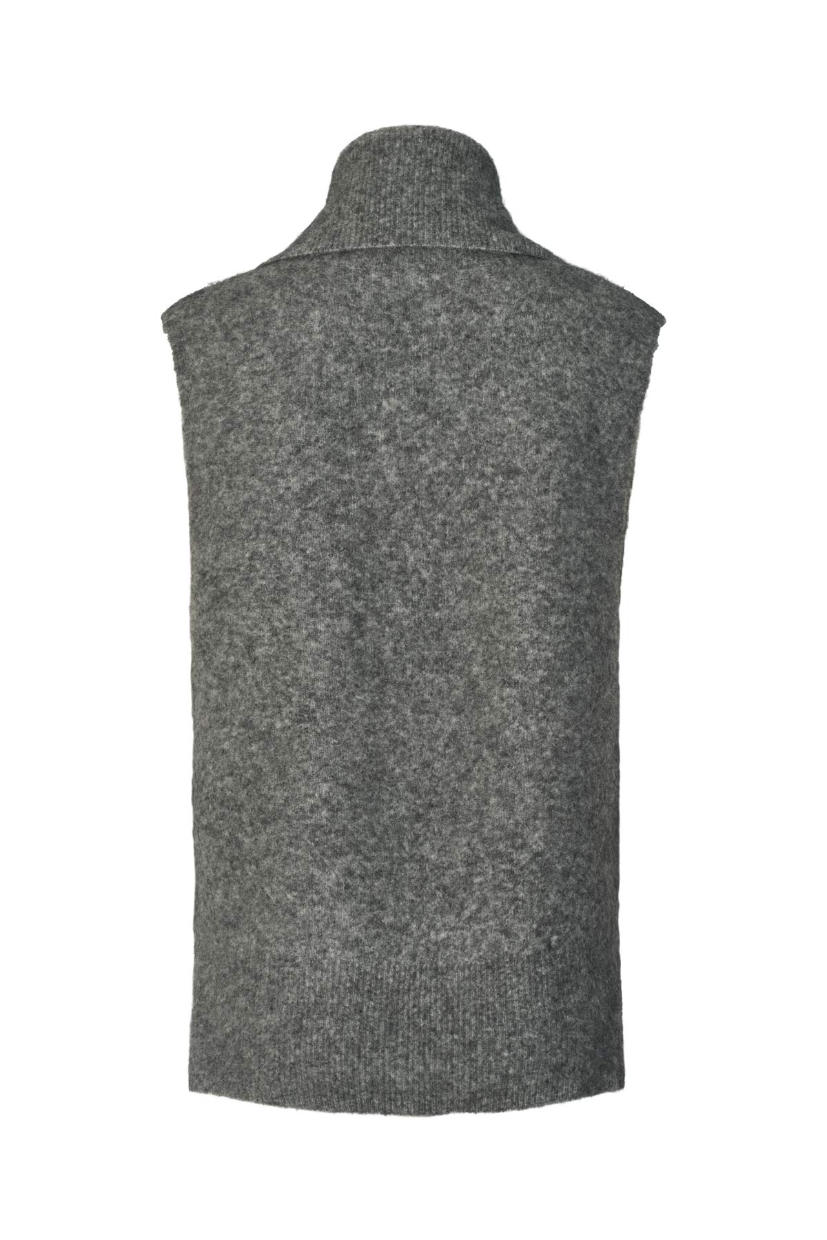 Rabens Saloner Biak Soft Knit Vest - Grey Melan