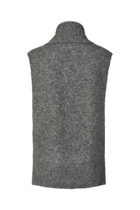 Rabens Saloner Biak Soft Knit Vest - Grey Melan