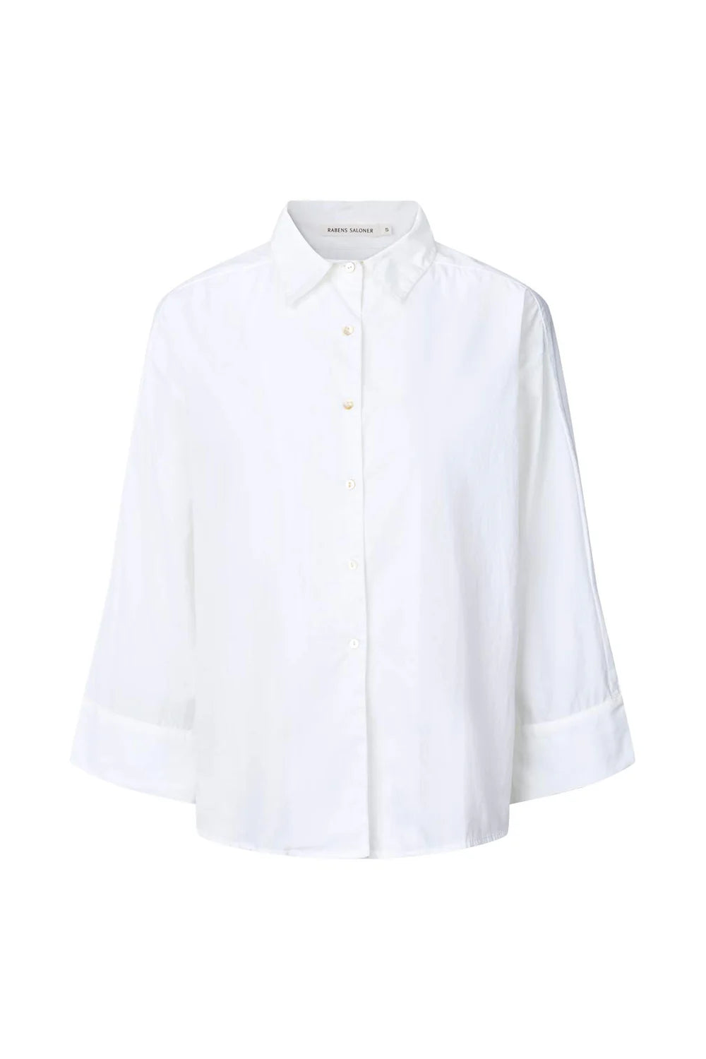 Rabens Saloner Chloe Poplin Full Shirt - White