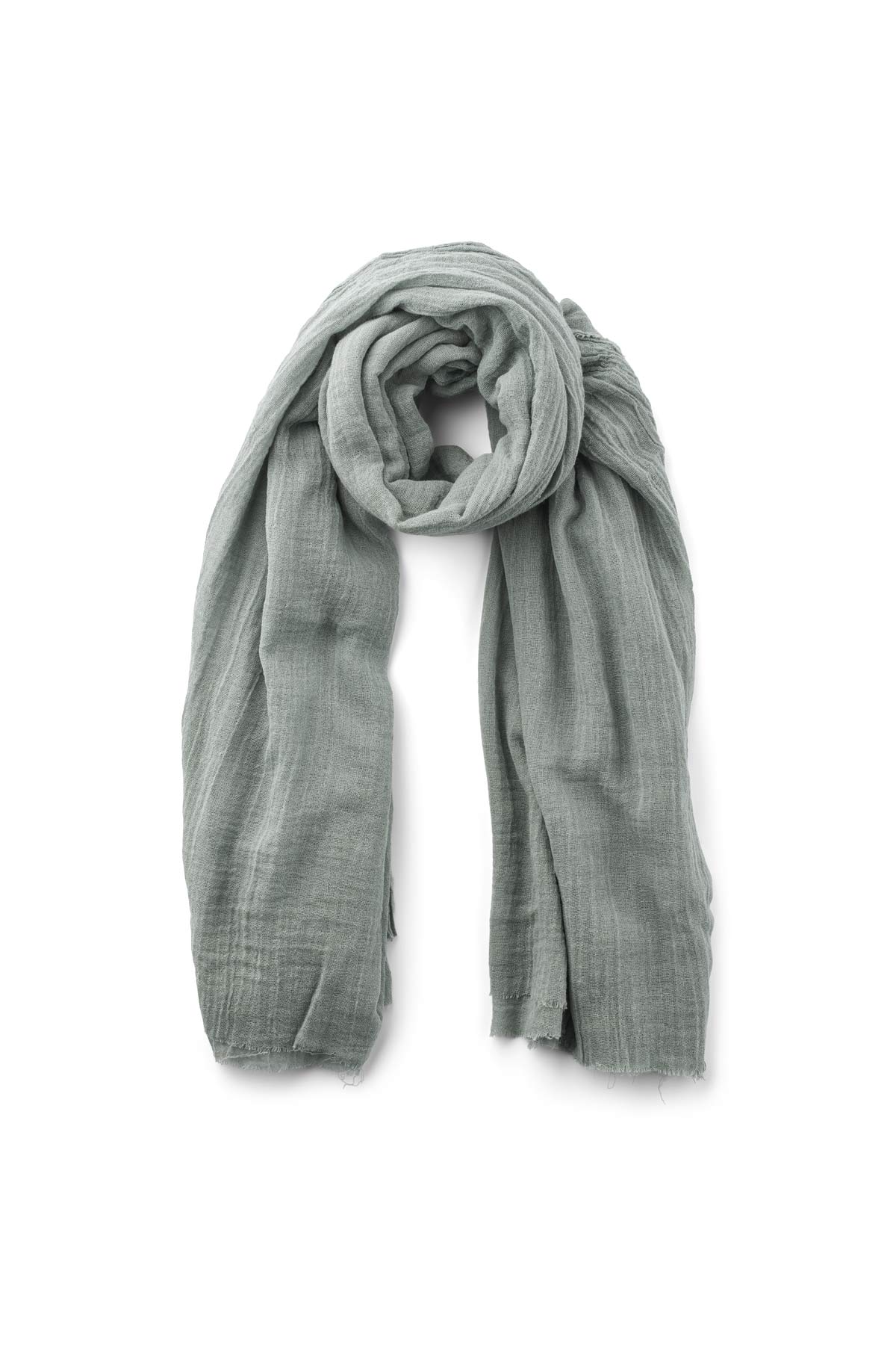 Rabens Saloner Dorde Cotton Gauze Scarf - Sage