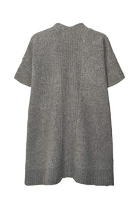 Rabens Saloner Dorris Sheep Knit Cape - Grey Melange