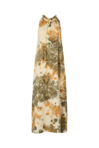 Rabens Saloner Hope Abstract Halter Dress - Forest Combo