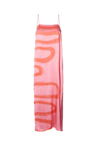 Rabens Saloner Laurette Fluid Camisole Dress - Flamingo Combo