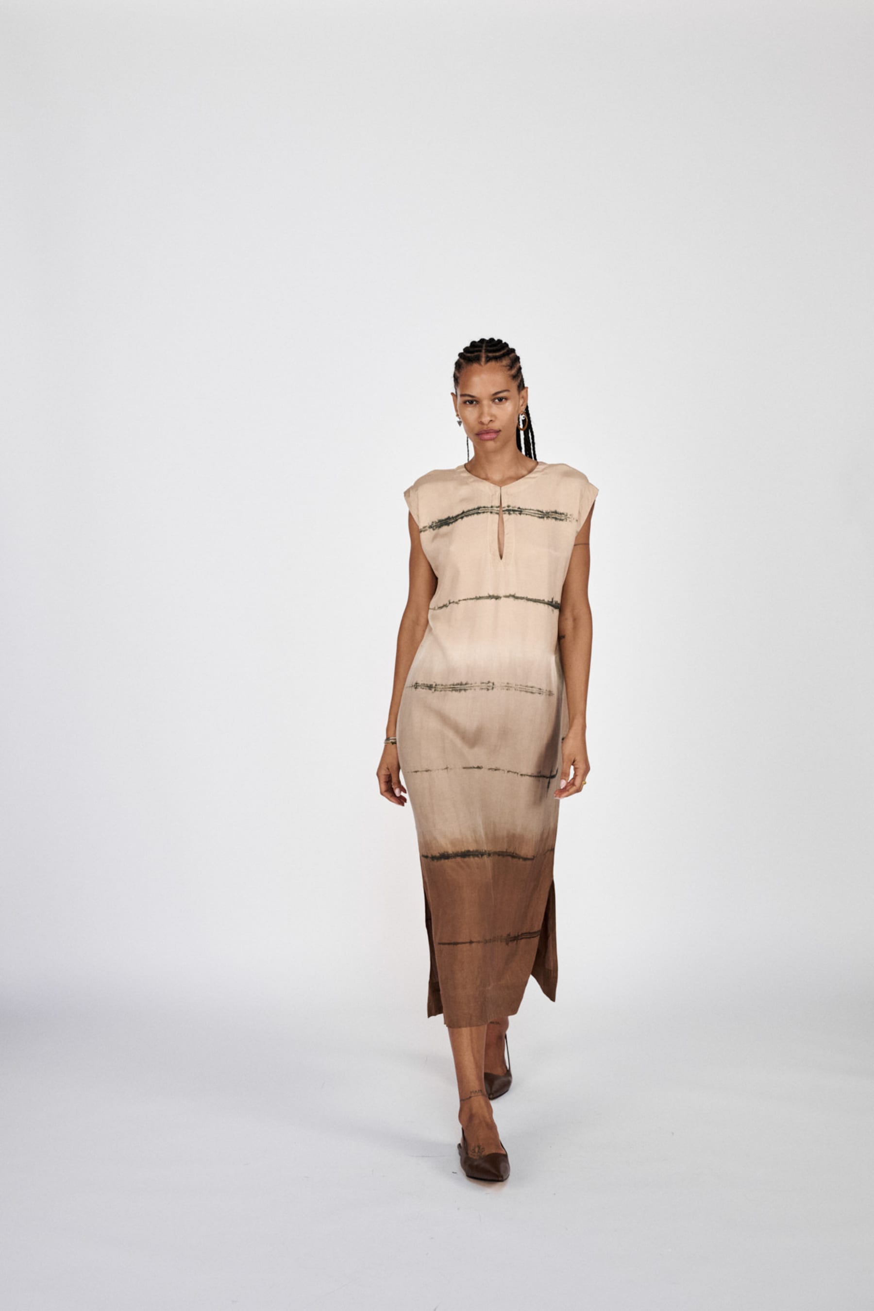 Rabens Saloner Lecia Nuance Dress - Chocolate