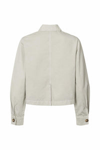 Rabens Saloner Neva Canvas Light Short Jacket - Grey Cloud