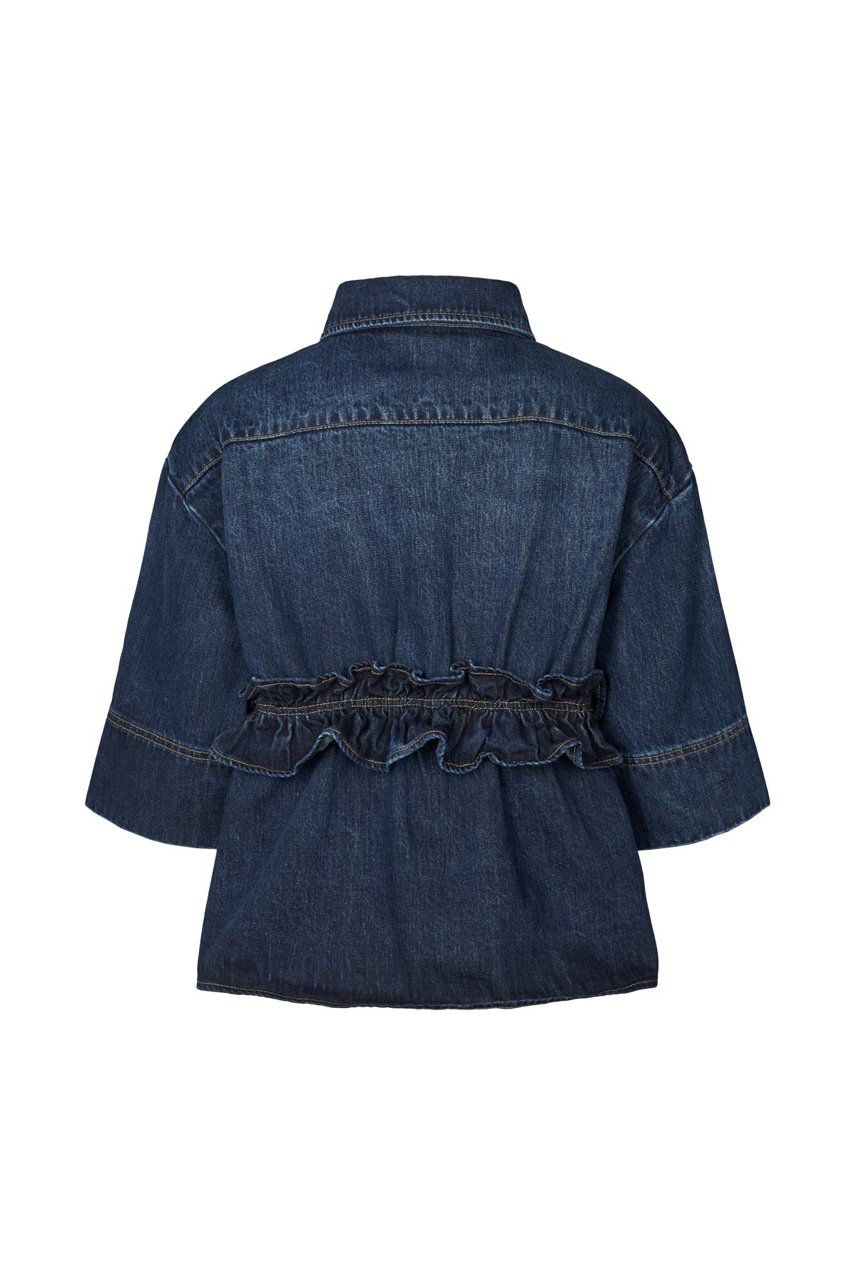 Rabens Saloner Paige Denim Shirt Jacket - Dark Washed Indigo