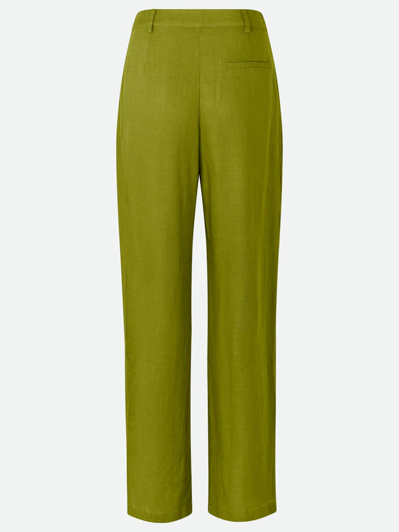 Rosemunde Capricorn Linen Trousers - Green Tea