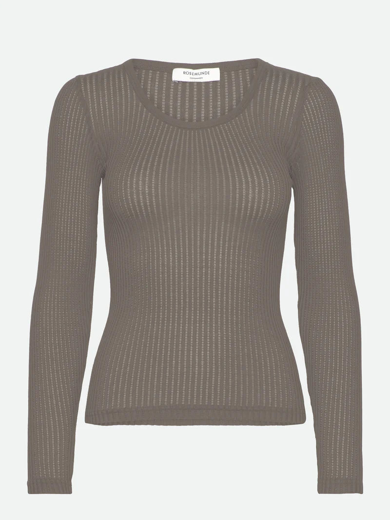 Rosemunde RWBelize Silk LS T-Shirt - Falcon