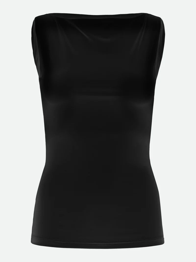 Rosemunde RWBillie SL Boatneck Regular Top - Black