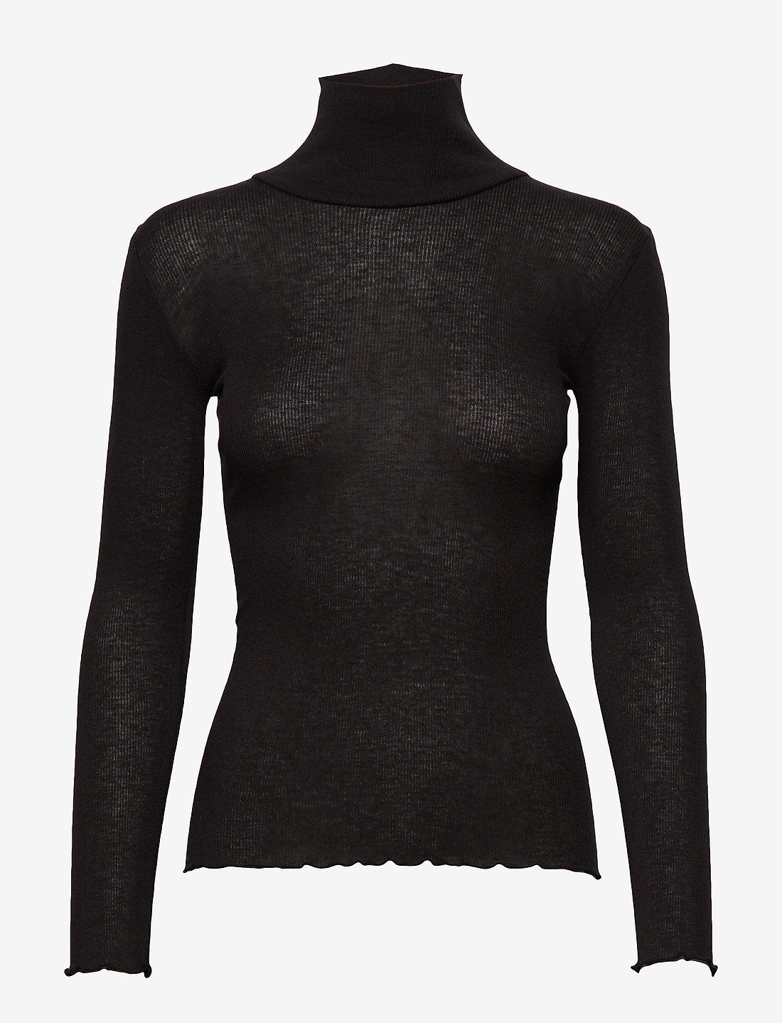 Rosemunde RWBurlington Wool LS T-Neck T-Shirt - Black