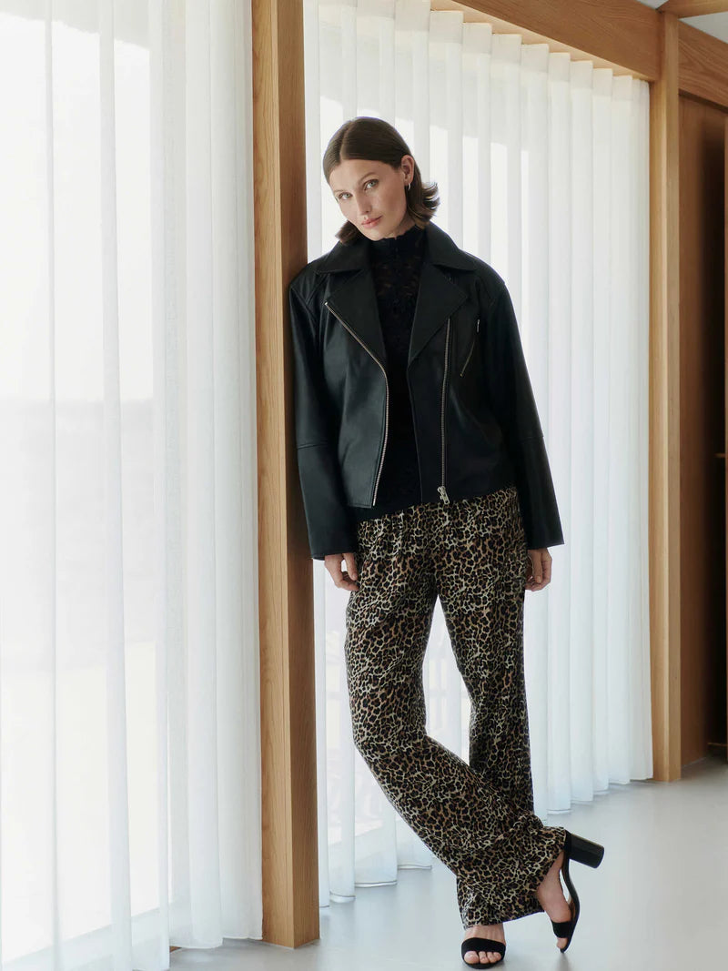 Rosemunde RWElif MW Trousers - Leopard Print