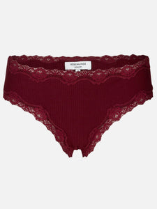 Rosemunde Silk Hipster With Lace - Cabernet