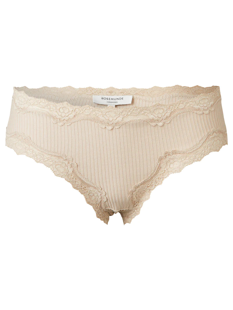 Rosemunde Silk Hipster With Lace - Cacao