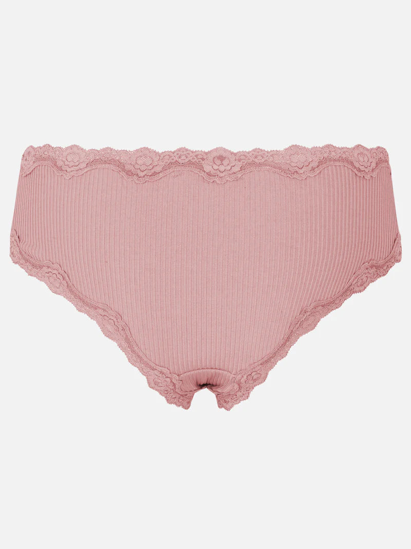 Rosemunde Silk Hipster With Lace - Woodrose