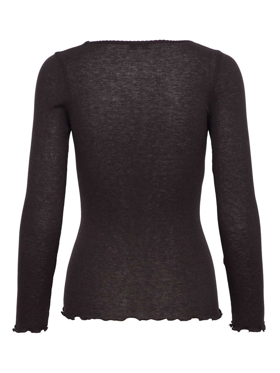 Rosemunde RWBurlington Wool LS O-Neck T-Shirt - Ganache