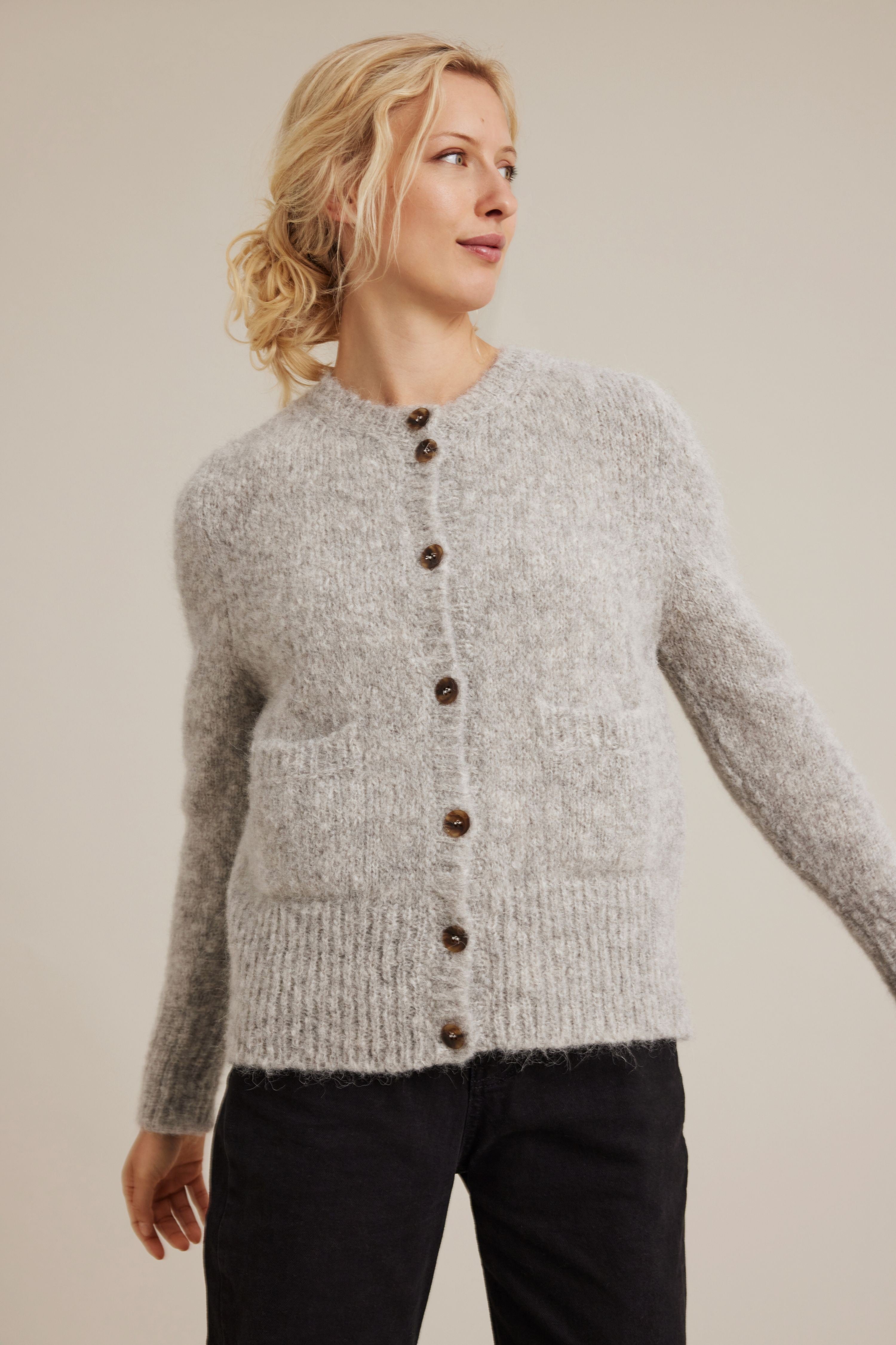Sibin Linnebjerg Chicago Strik Cardigan - Sweat Grey