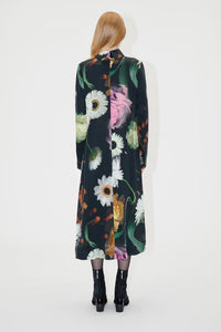 Stine Goya Mille Dry Viscose Dress - Scanned Foliage