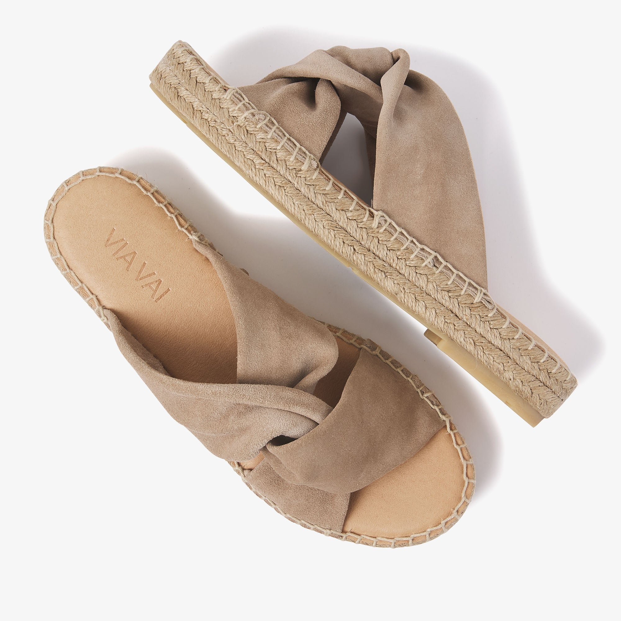 Via Vai Mondi Luz Sierra Noisette Slippers - Beige